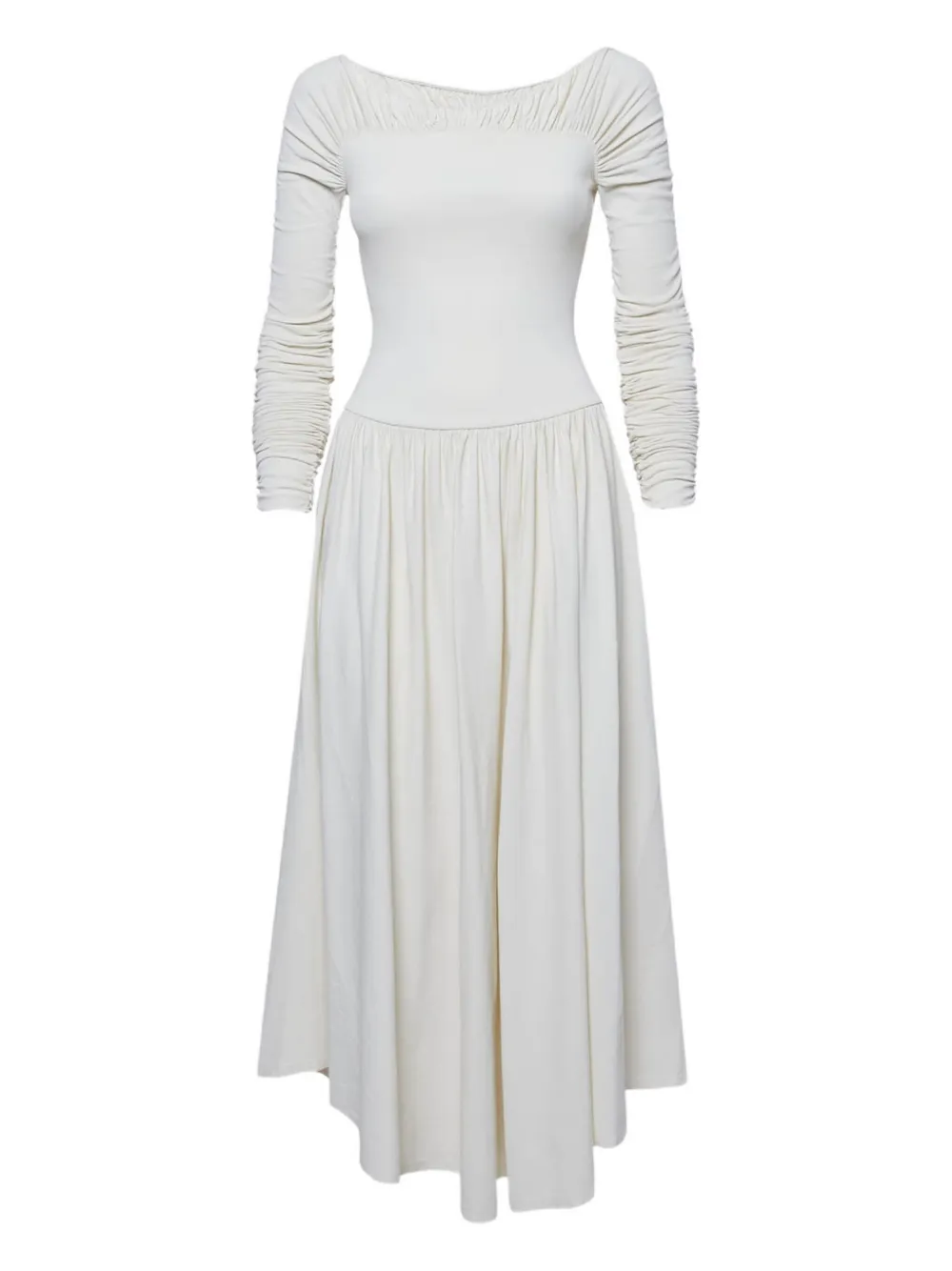 KHAITE Ren ruched dress | White | Image 1