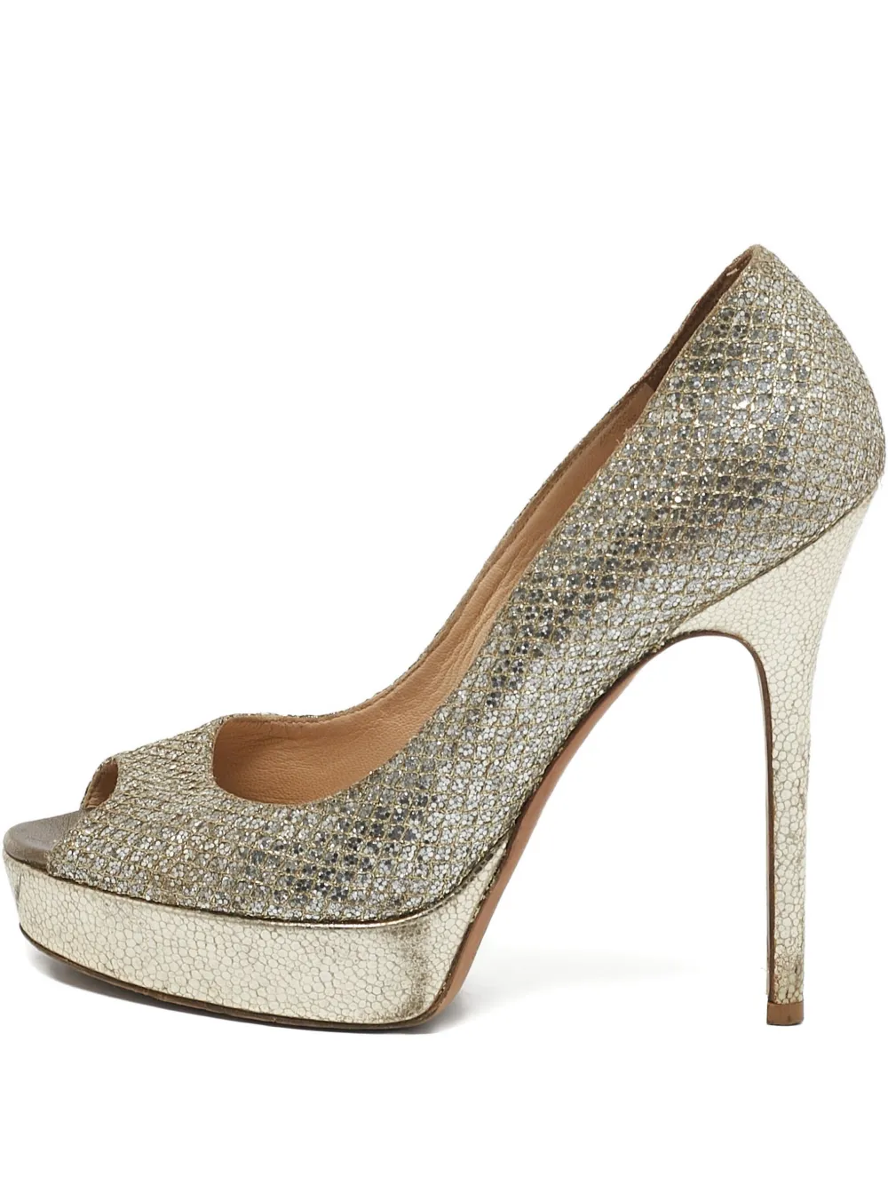 Click to view more detailed imagery on our partner's website Pre-owned Jimmy Choo 1160498 Gold In Gray