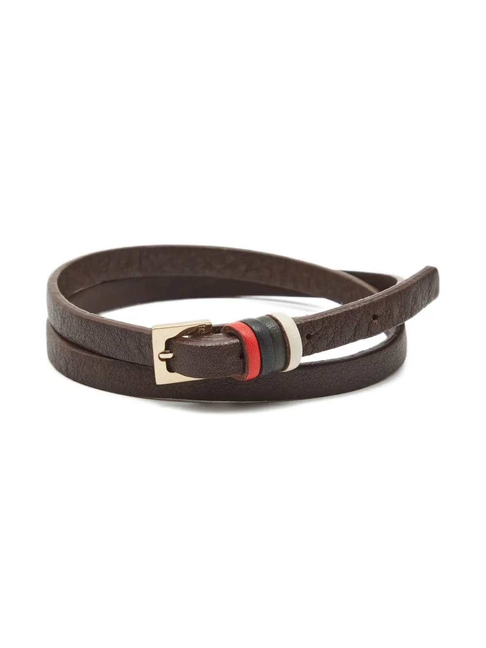 Carolina Herrera Vintage Lederarmband mit Schnalle - Braun