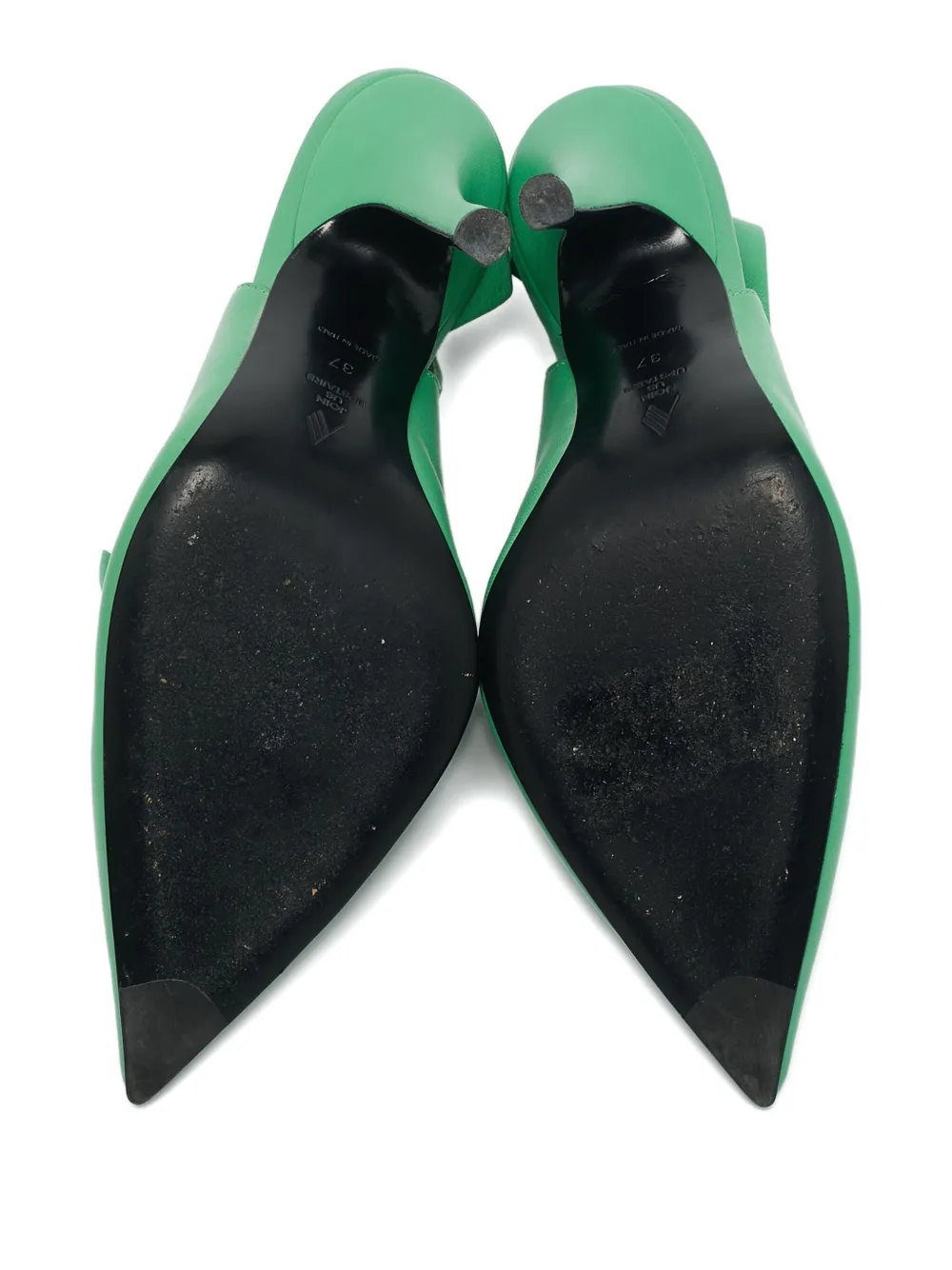 The Attico Pre-owned 110 mm Venus leren pumps - Groen