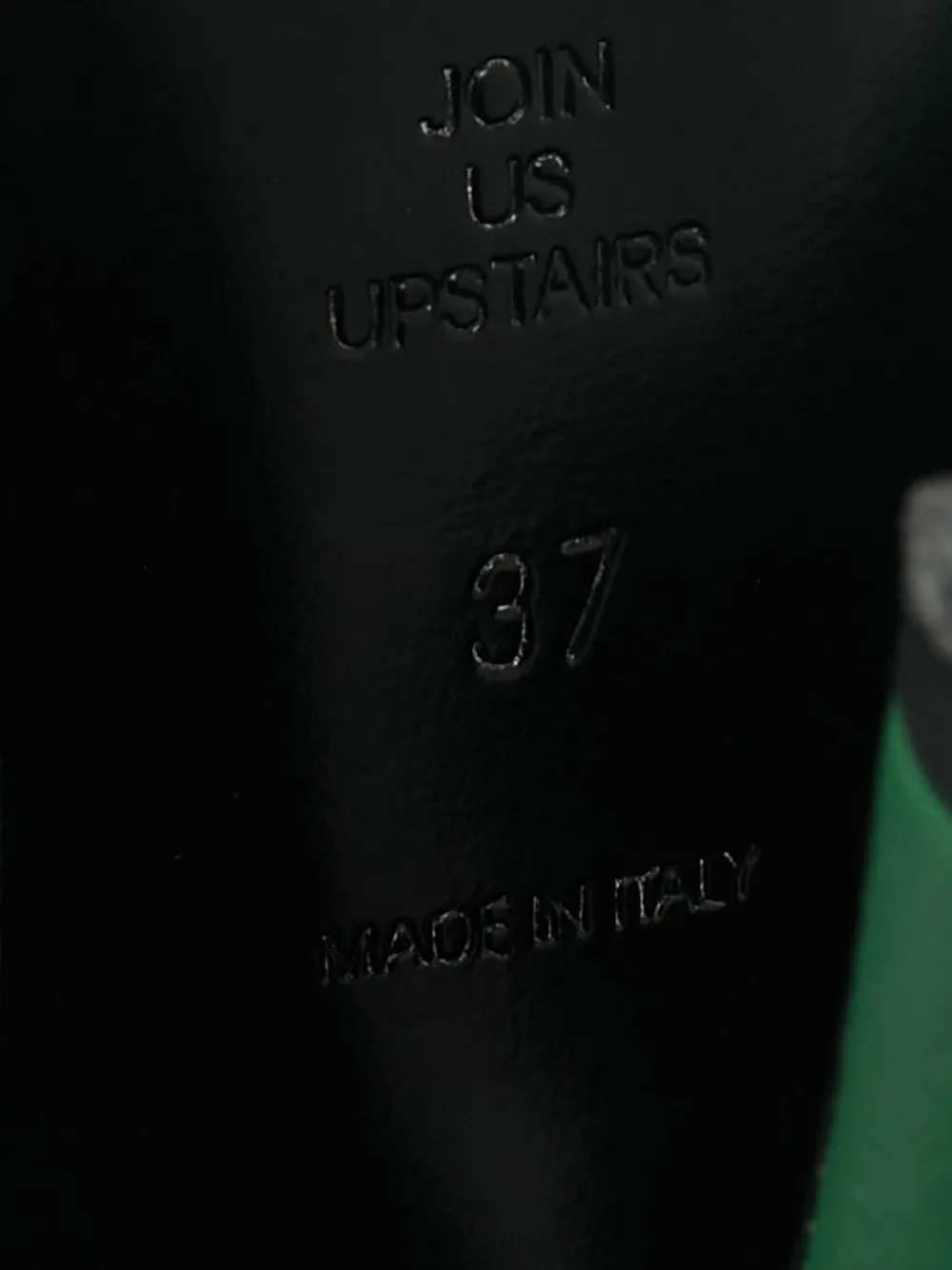 Pre-owned Attico  110mm Venus Leather Wrap Pumps In Green