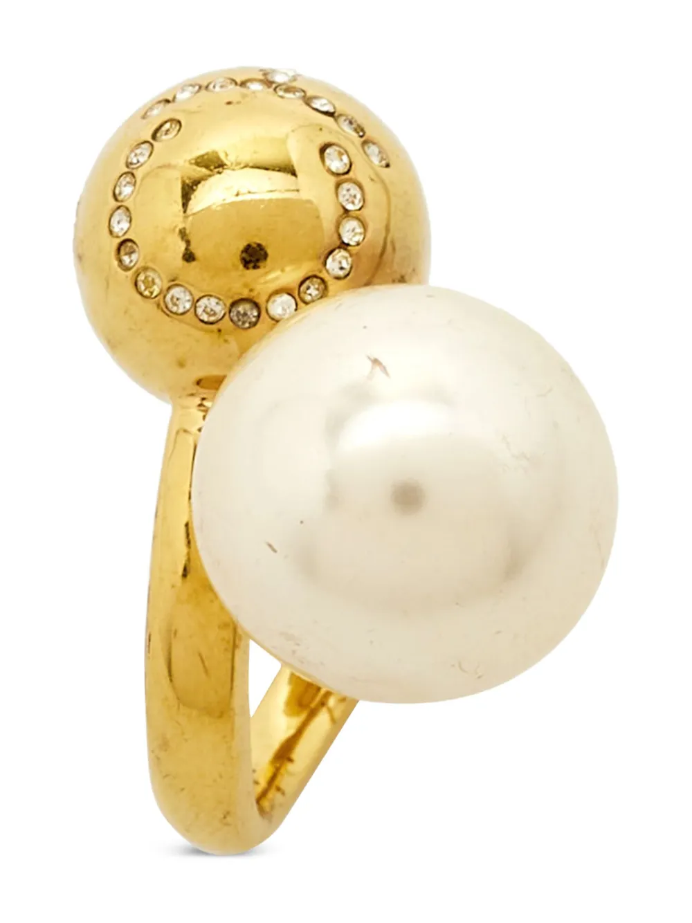 Carolina Herrera Vintage crystal-embellished ring | Gold | Image 1