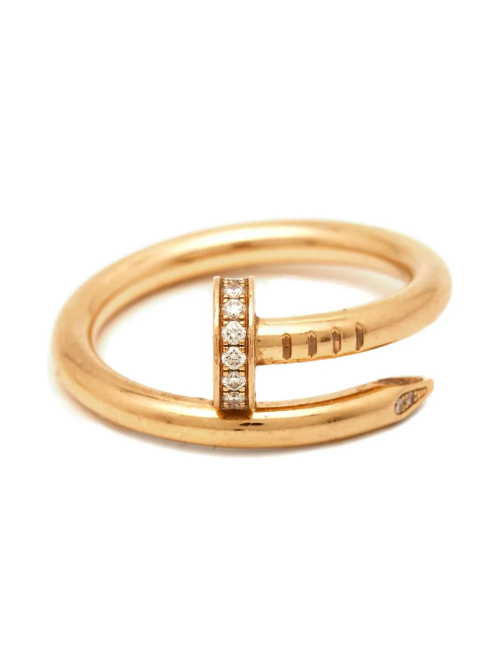 Cartier ジュスト アン クル ダイヤモンド リング 18Kローズゴールド - ゴールドトーン Cartier ジュスト アン クル ダイヤモンド リング 18Kローズゴールド - ゴールドトーン