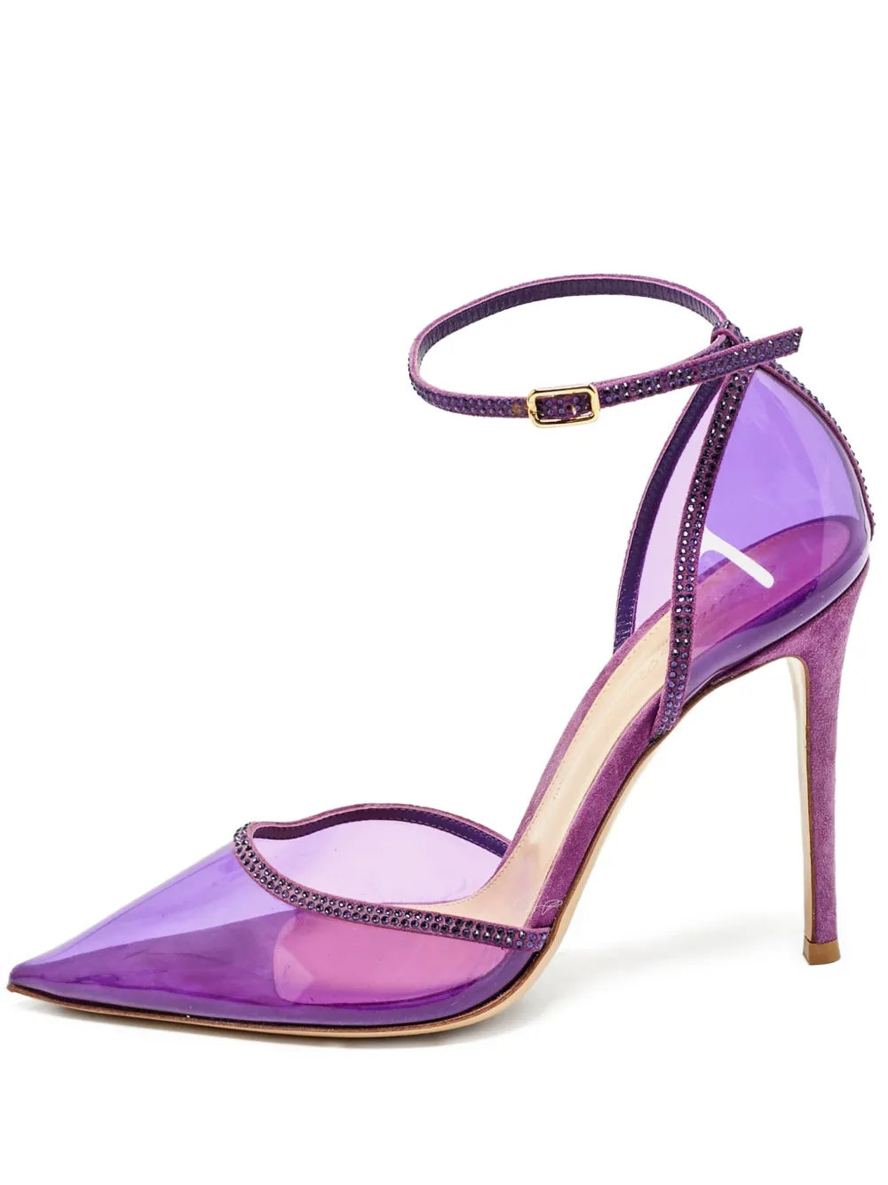 Gianvito Rossi Pumps mit Kristallen 110mm - Violett