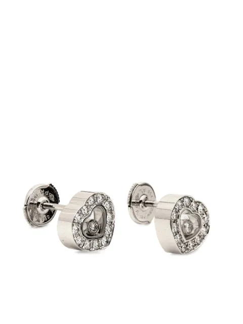 Chopard Pre-Owned aretes Heart en oro blanco de 18kt con diamante