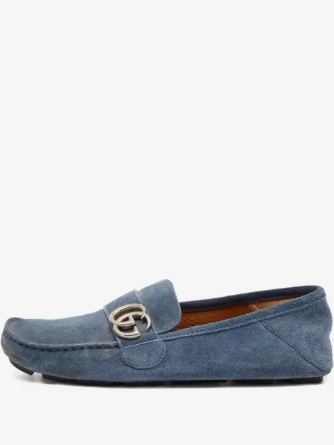 Gucci Pre-Owned suede double g loafers