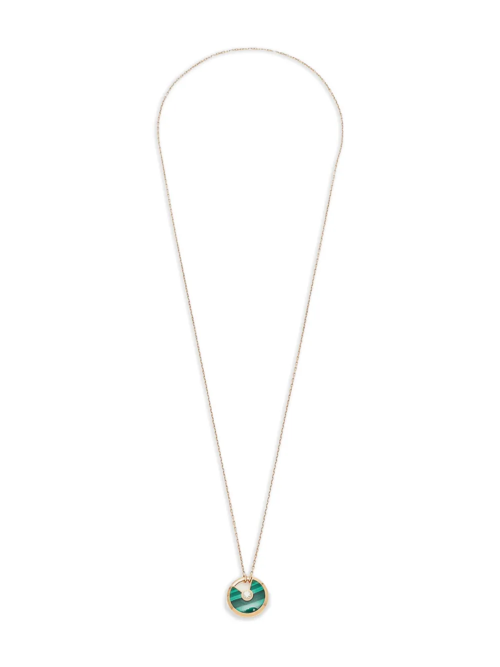 Cartier Amulette de Cartier マラカイト&ダイヤモンド ネックレス 18Kローズゴールド - ゴールドトーン Cartier Amulette de Cartier マラカイト&ダイヤモンド ネックレス 18Kローズゴールド - ゴールドトーン