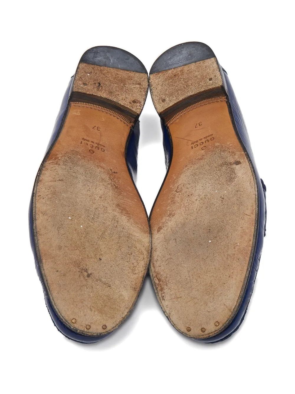 Pre-owned Gucci Horsebit Loafers In Blue