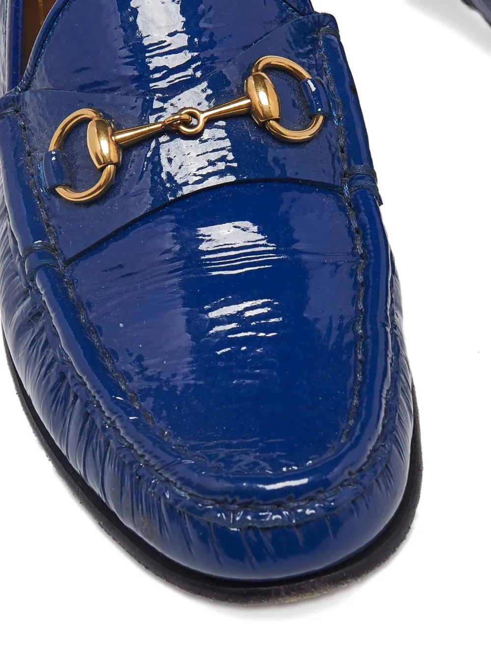 Pre-owned Gucci Horsebit Loafers In Blue
