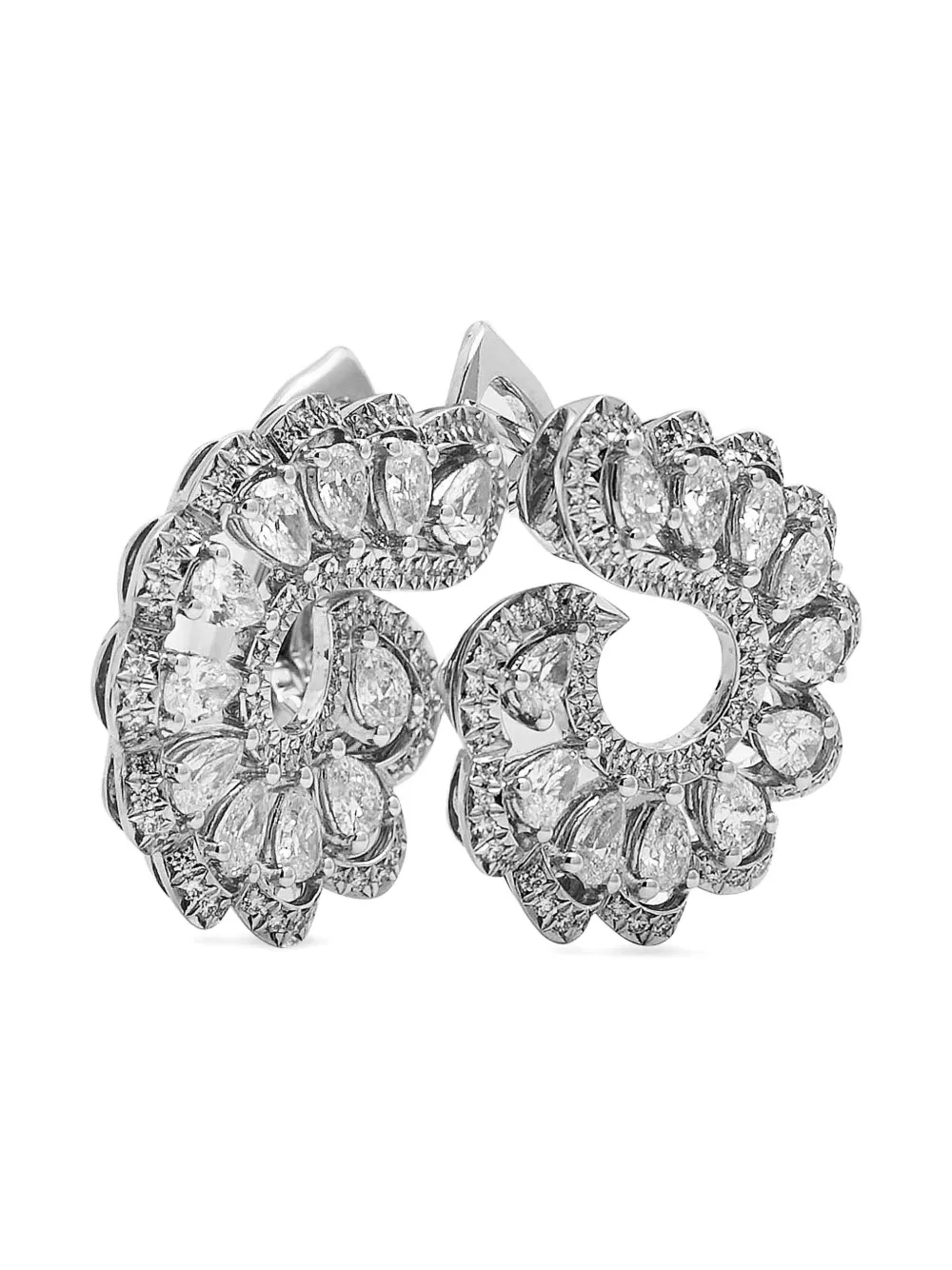 Chopard Pre-Owned 18K white gold Precious Lace Vague diamond earrings | Image 2