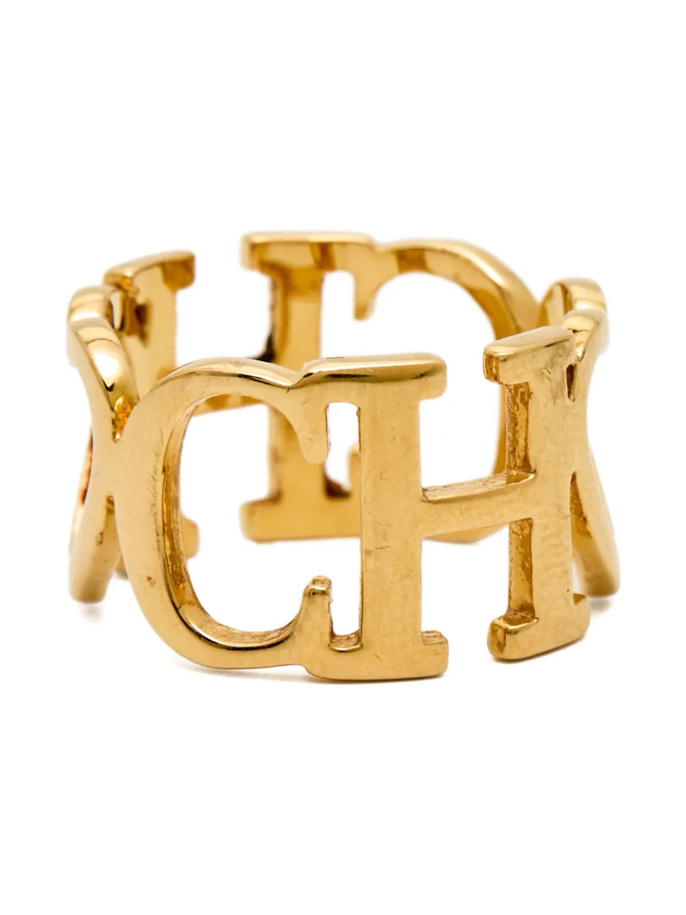 Carolina Herrera Vintage pre-owned monogram ring | Gold | Image 1