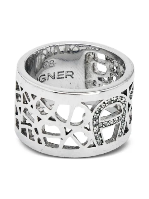 Aigner Vintage 2024 Crystal Logo Ring