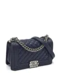 CHANEL Pre-Owned 2011 Boy Chanel quilted leather shoulder bag - Blue