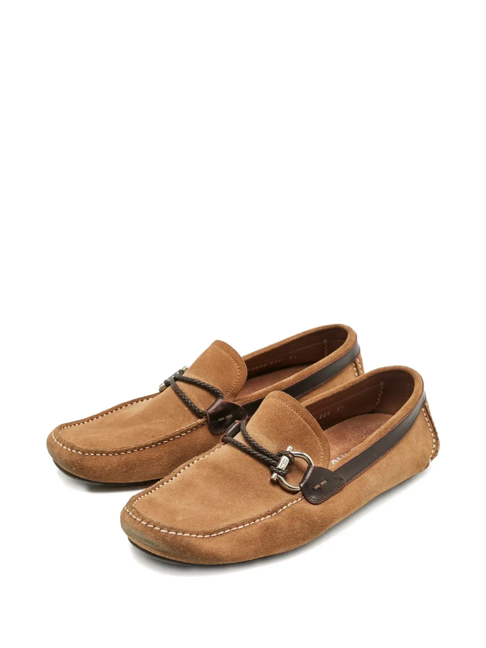 Pre-owned Ferragamo Parigi Loafers In Brown