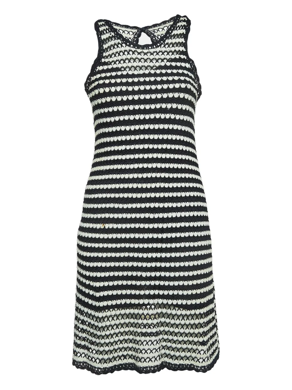 Diane Von Furstenberg Vintage lace striped knitted dress | Blue | Image 1