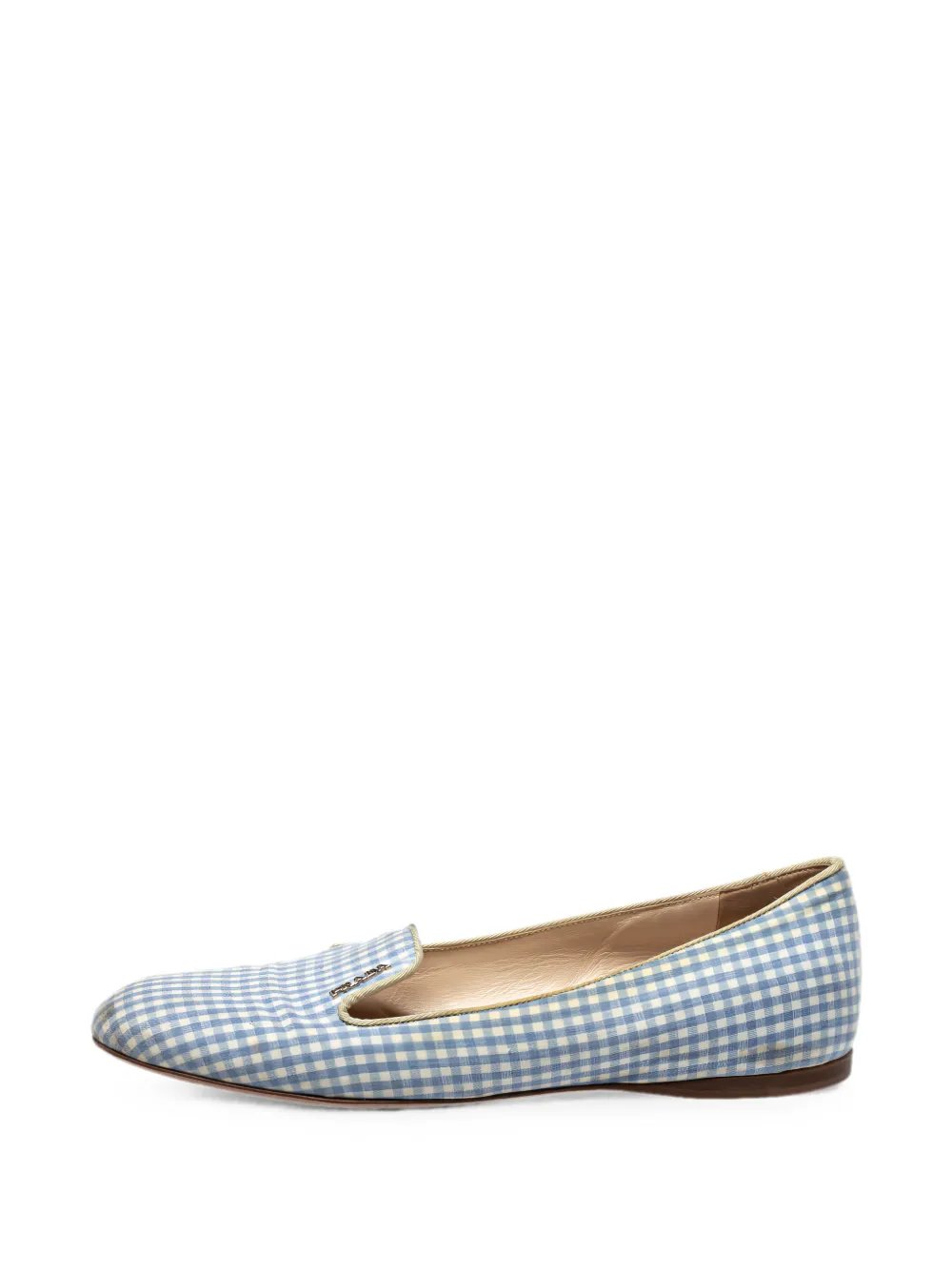 Prada Pre-Owned check canvas loafers - Blau
