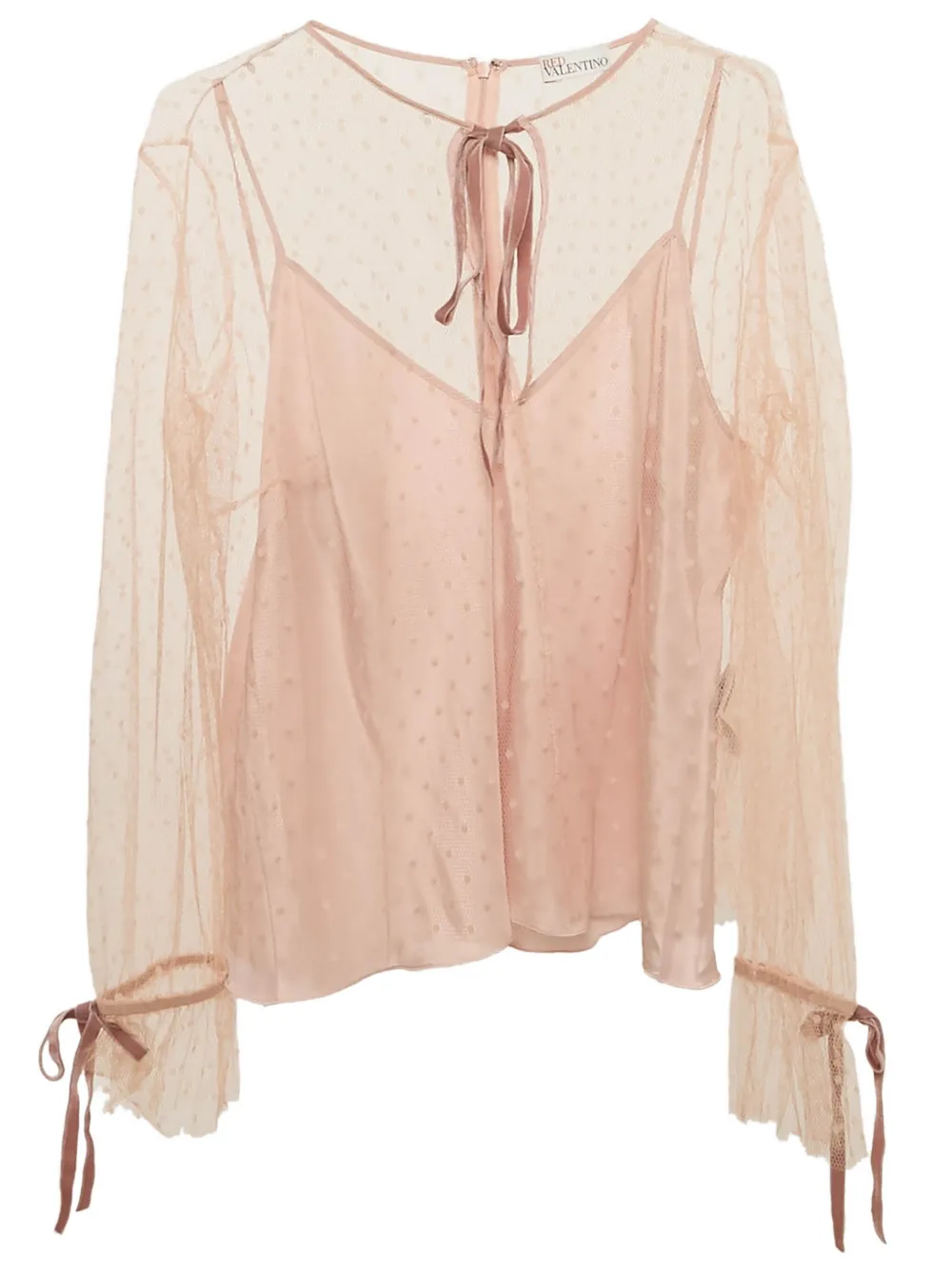 Red Valentino Vintage Blusa con lacci - Rosa