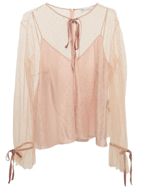 Red Valentino Vintage blusa de tul con moño