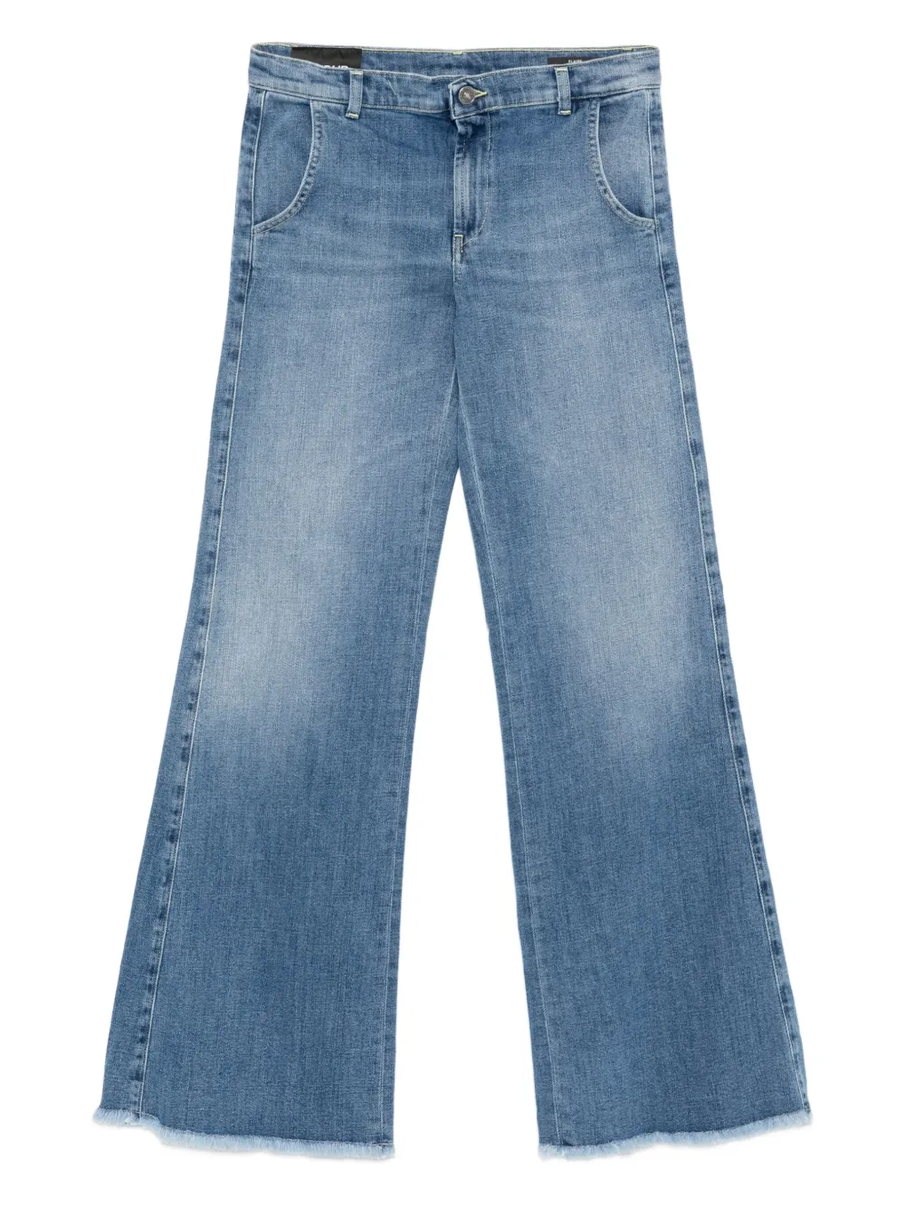 DONDUP KIDS frayed-hem jeans Blauw
