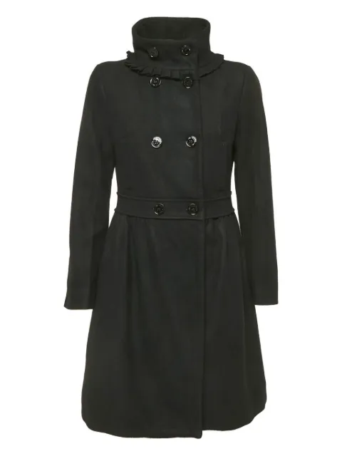 Moschino Pre-Owned ruffle double-breasted coat