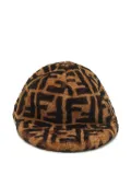 Fendi Pre-Owned shearling Zucca baseball cap - Brown