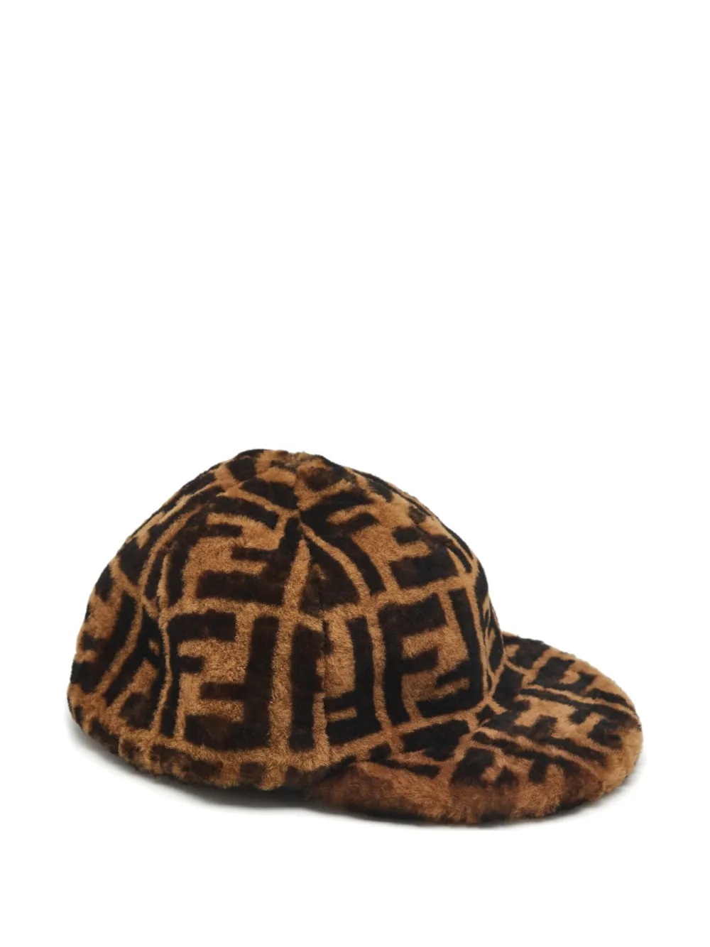 Fendi Pre-Owned shearling Zucca baseball cap | Image 2