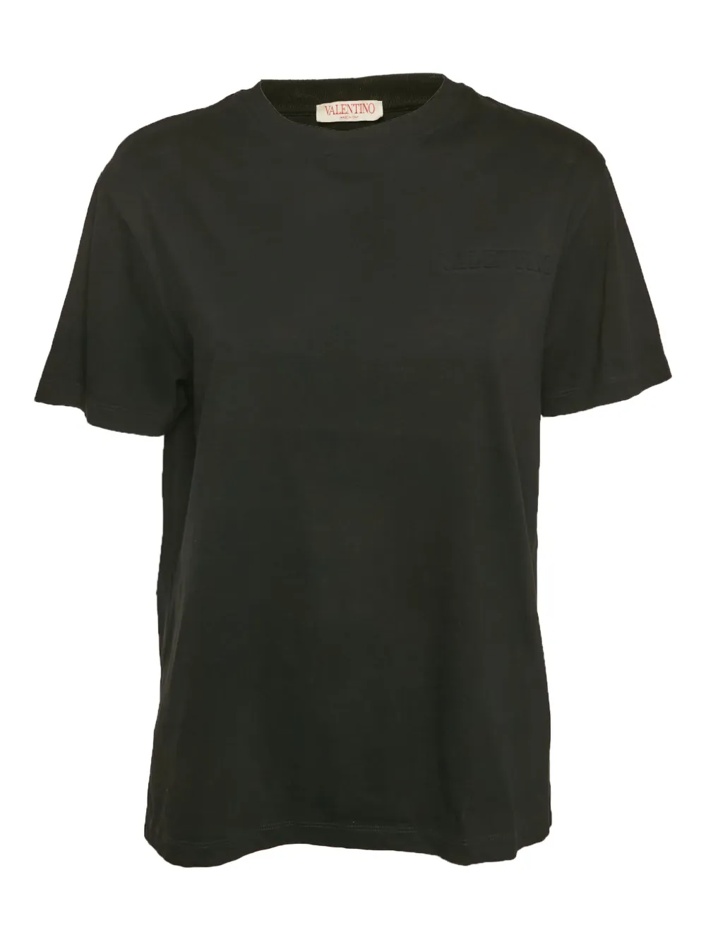 Valentino Pre-Owned embossed logo T-shirt | Black | Image 1