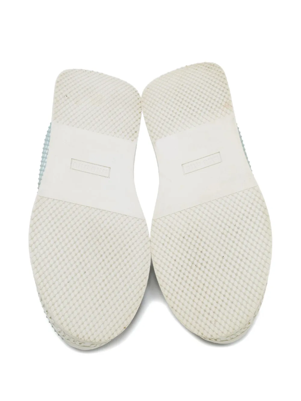 MIU MIU Pre-owned Crystal-embellished Sneakers In Blue