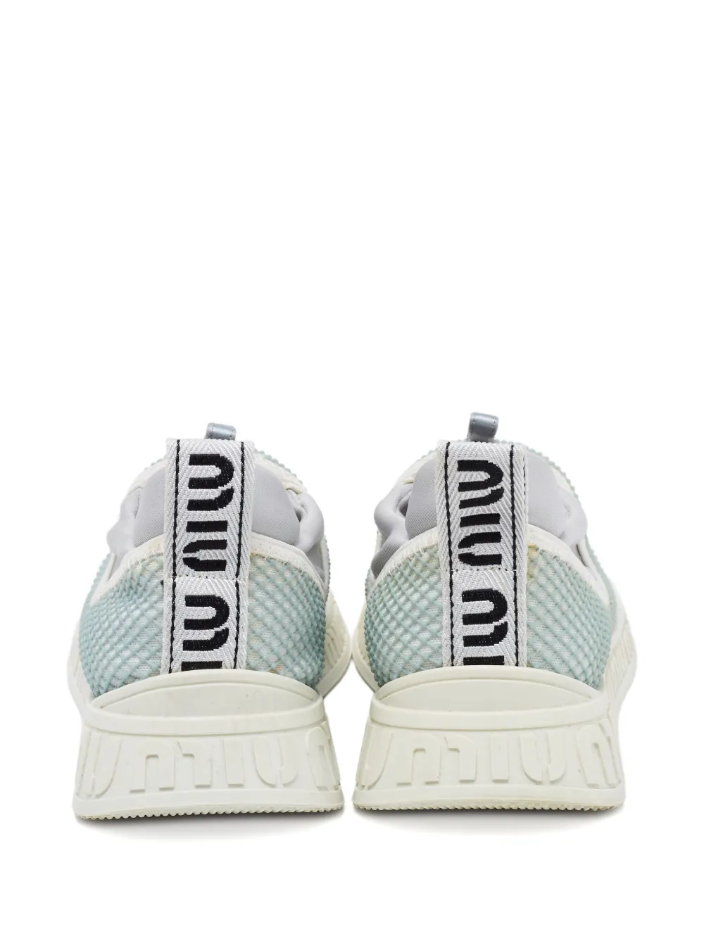 MIU MIU Pre-owned Crystal-embellished Sneakers In Blue