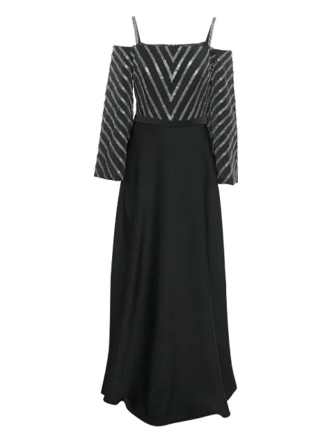BASIX BLACK LABEL beading cold-shoulder Dress