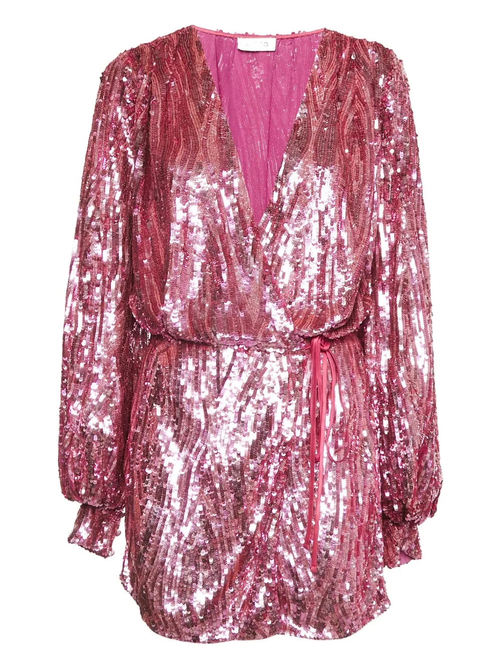 The Attico sequin-embellished wrap mini dress | Pink | Image 1