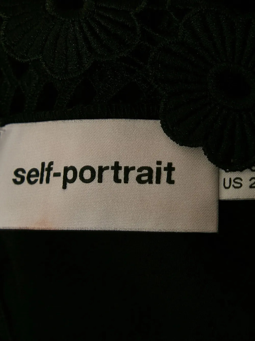 Pre-owned Self-portrait Floral-lace Jumpsuit In Black
