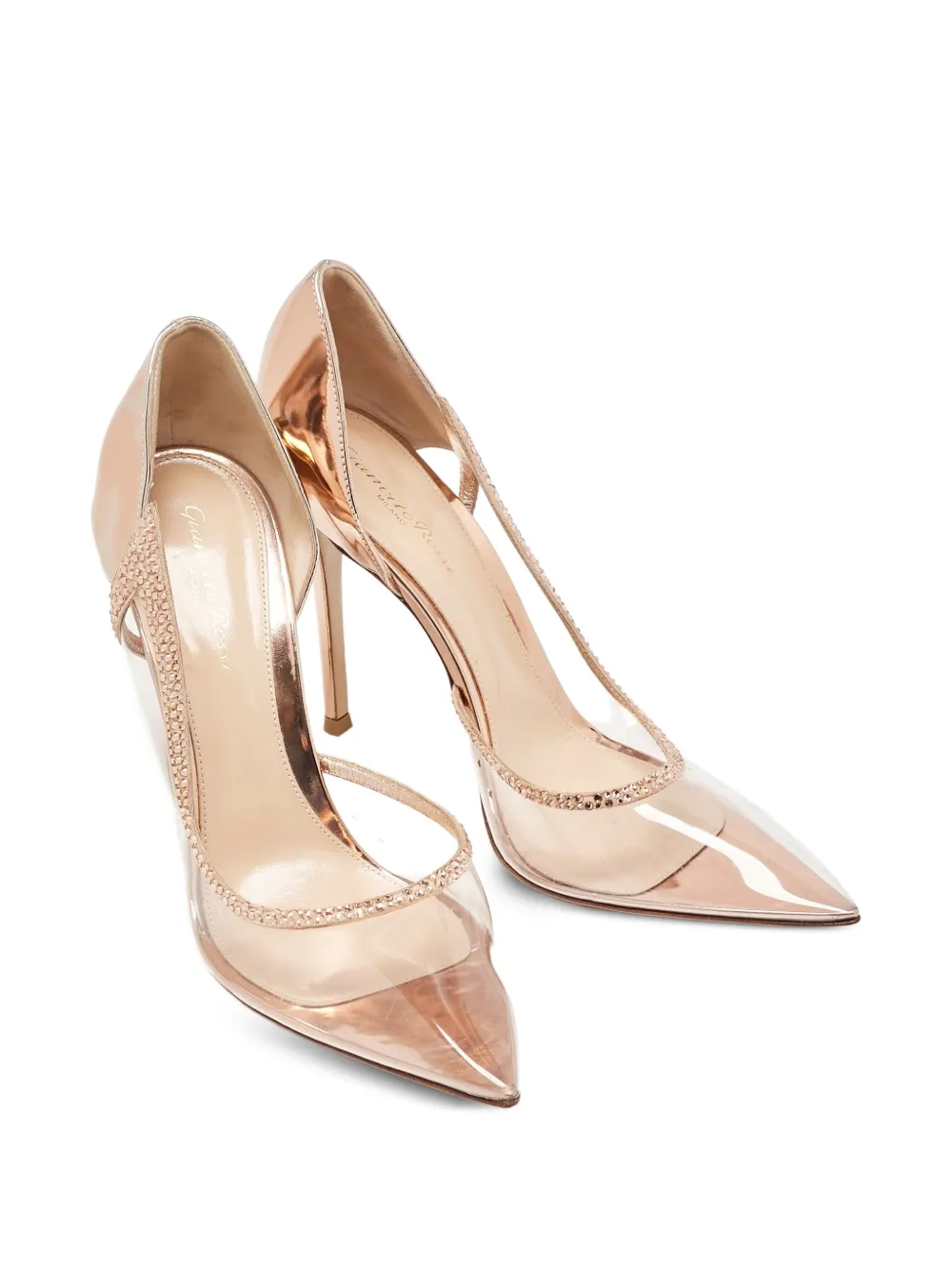 Gianvito Rossi Leif pumps met kristallen - Roze