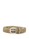 Reptile's House woven lambskin belt - Green