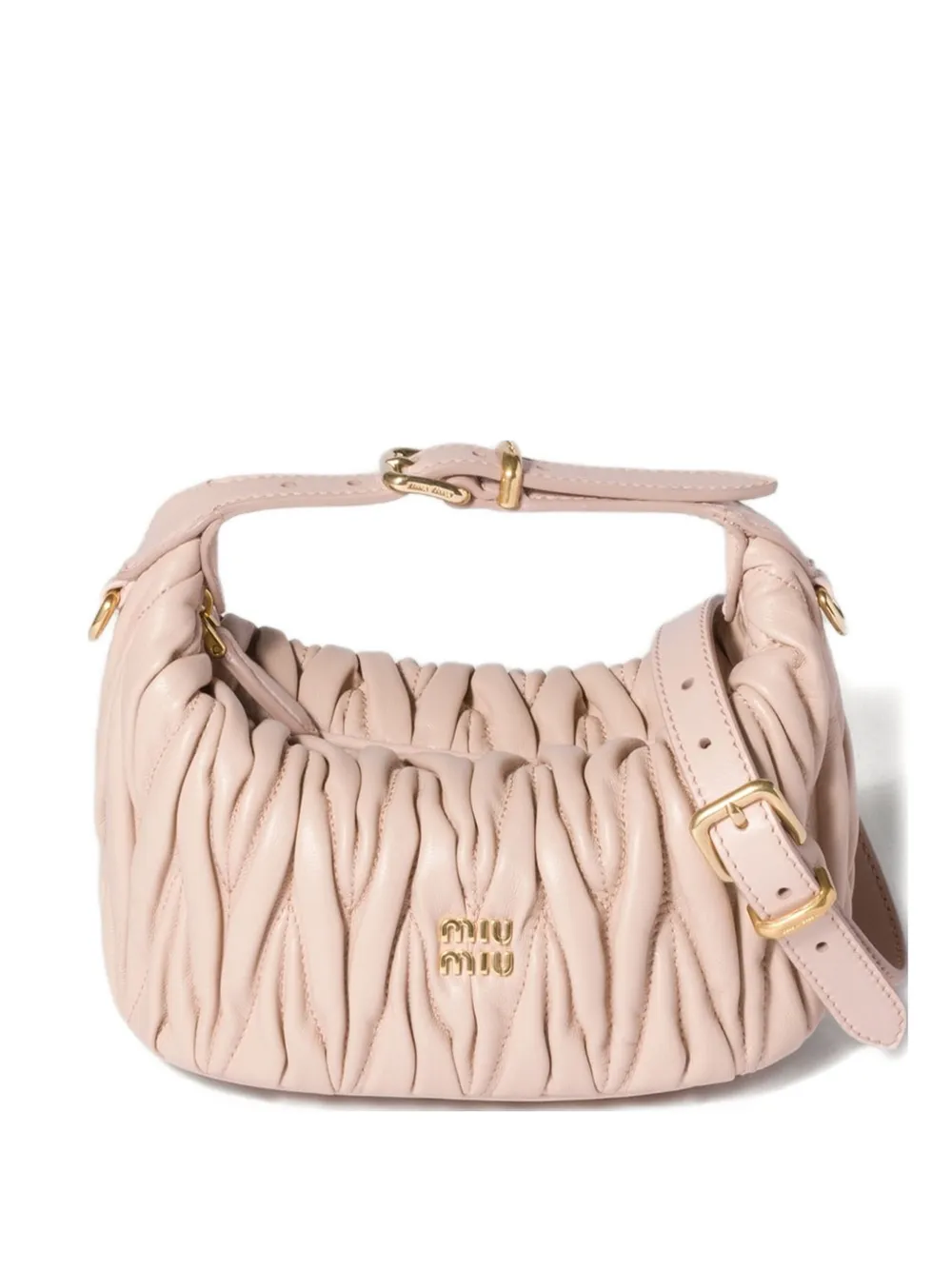 Miu Miu Mini Wander Matelassé Tote Bag In Pink