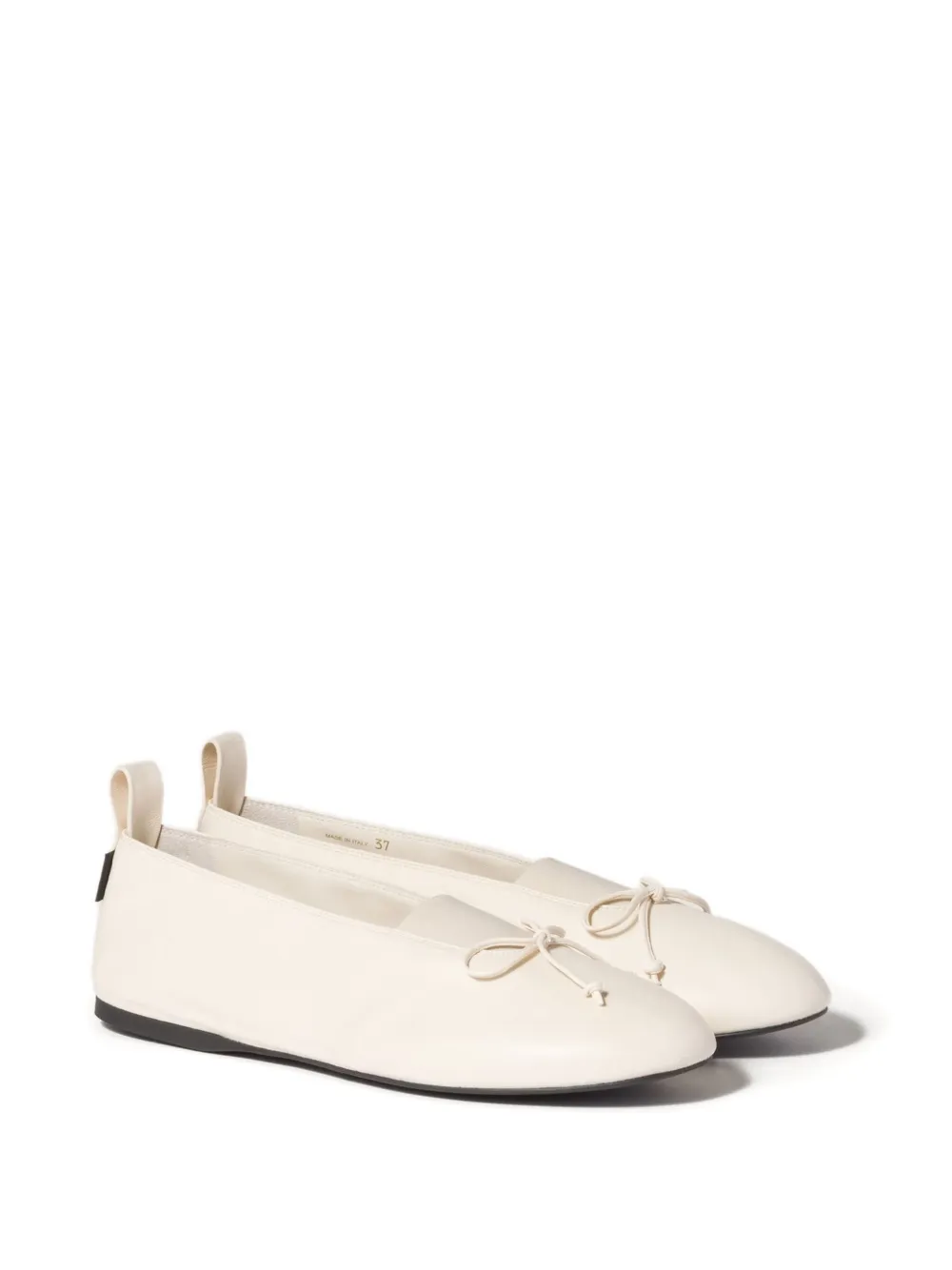 Miu Miu Bow-detail Ballet Flats In Neutral