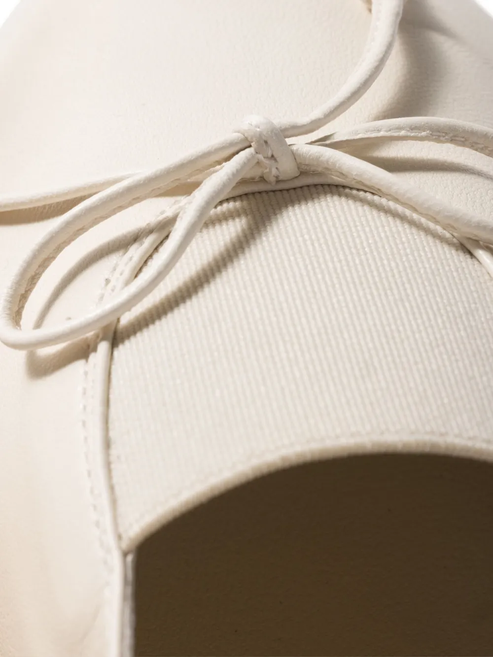 Miu Miu Bow-detail Ballet Flats In Neutral