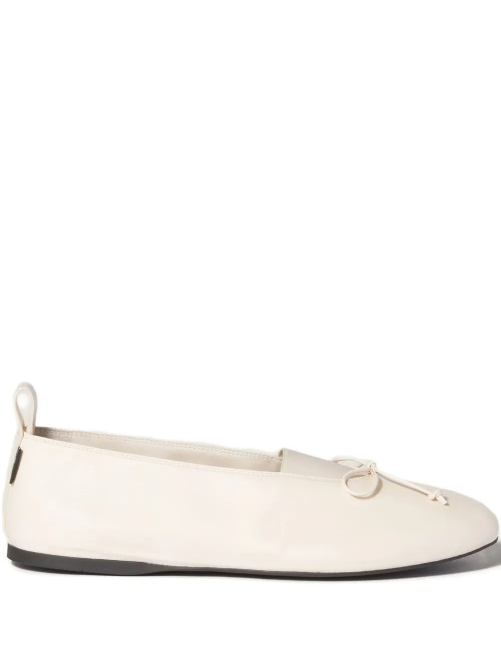 Miu Miu Bow-detail Ballet Flats In Neutral