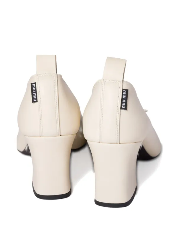 ミー Miu Miu 65mm Élan bow-embellished block-heel Pumps