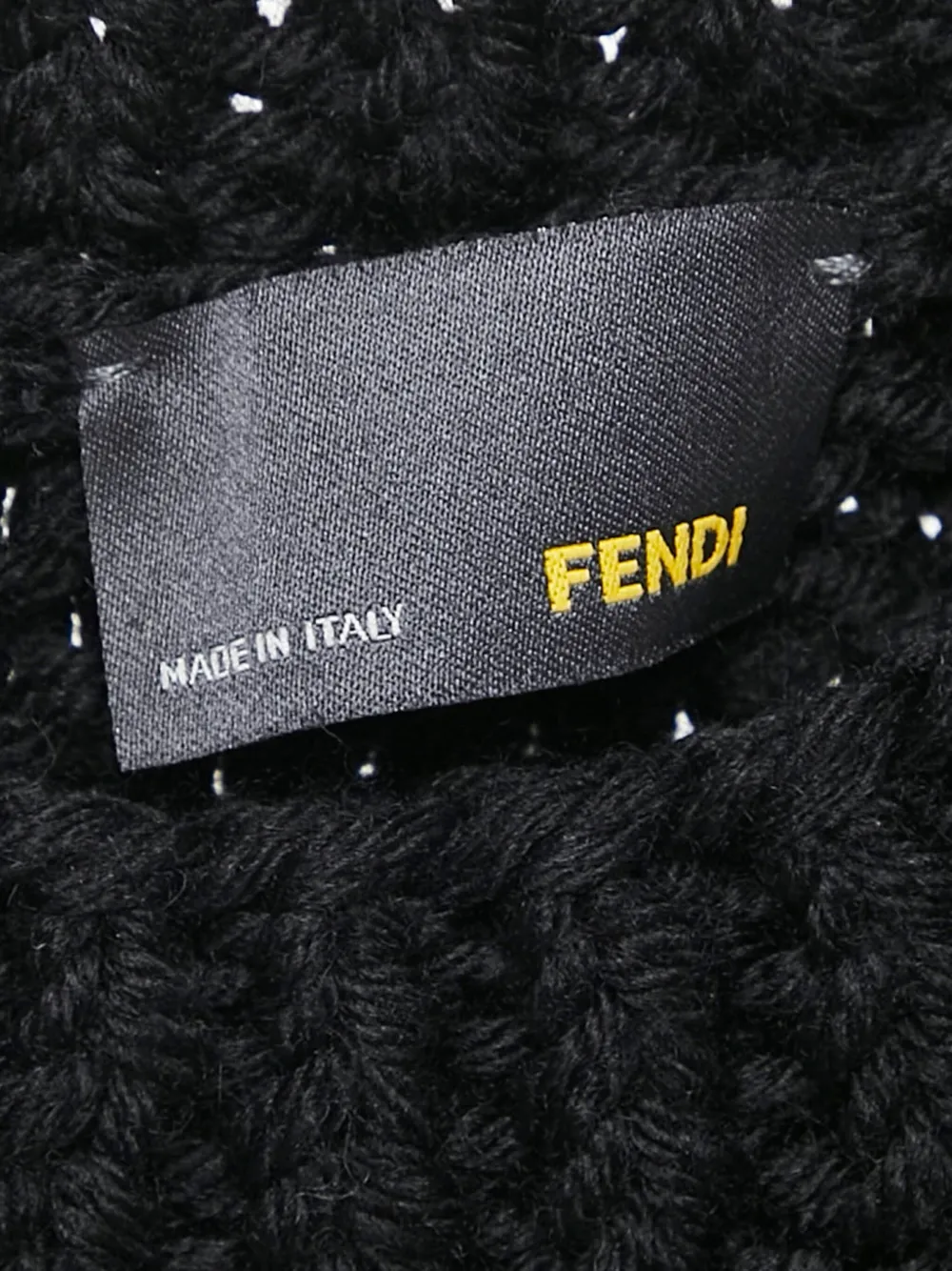 Pre-owned Fendi Crochet T-shirt In Black