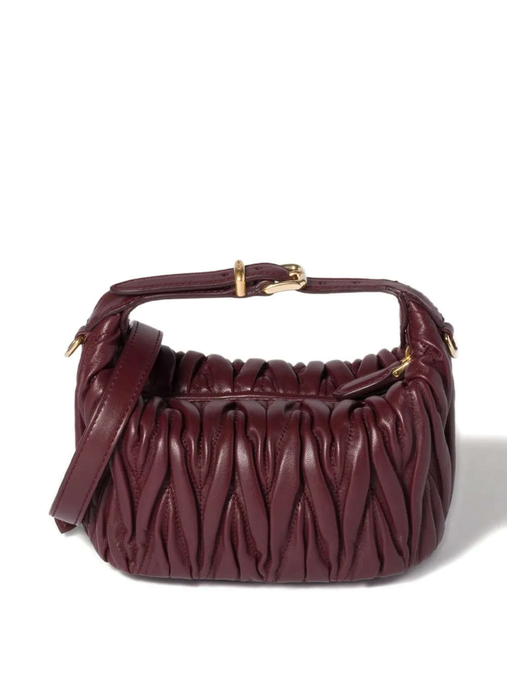 Miu Miu Mini Matelassé Tote Bag In Red