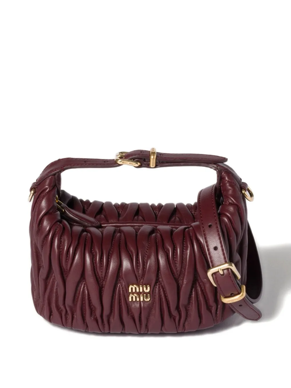 Miu Miu Mini Matelassé Tote Bag In Red