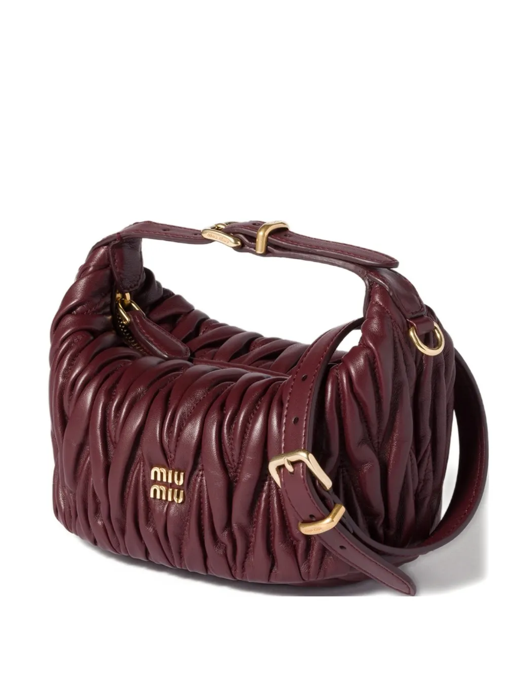 Miu Miu Mini Matelassé Tote Bag In Red