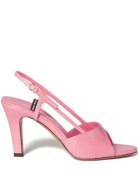 Miu Miu slingback leather sandals