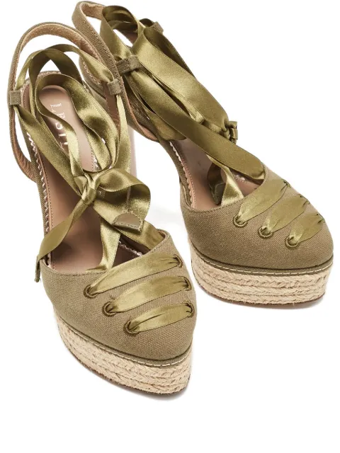 Le Silla 140mm platform ribbon pumps