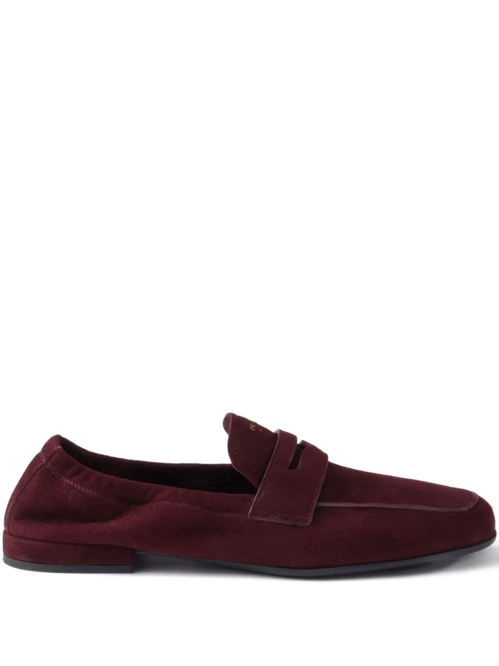 Prada logo-print penny-strap loafers Red