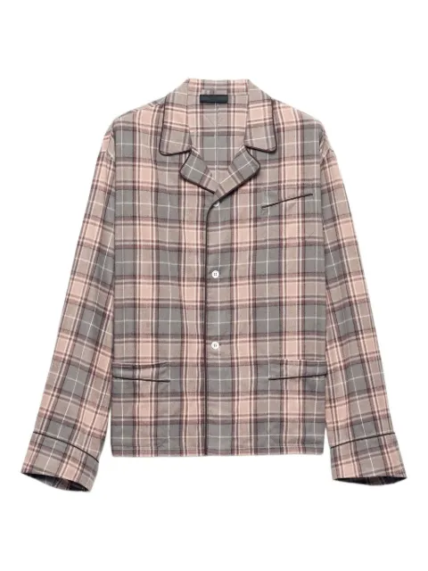 Prada checked patch-pocket shirt