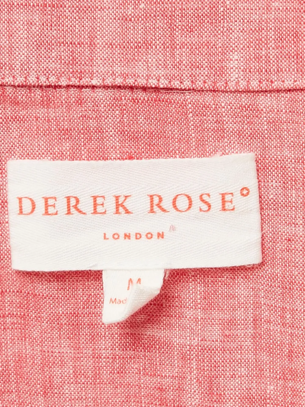 Pre-owned Derek Rose Linen Shirt In Pink