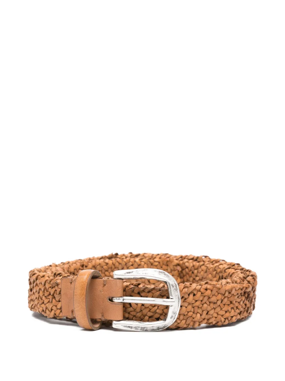 woven leather belt