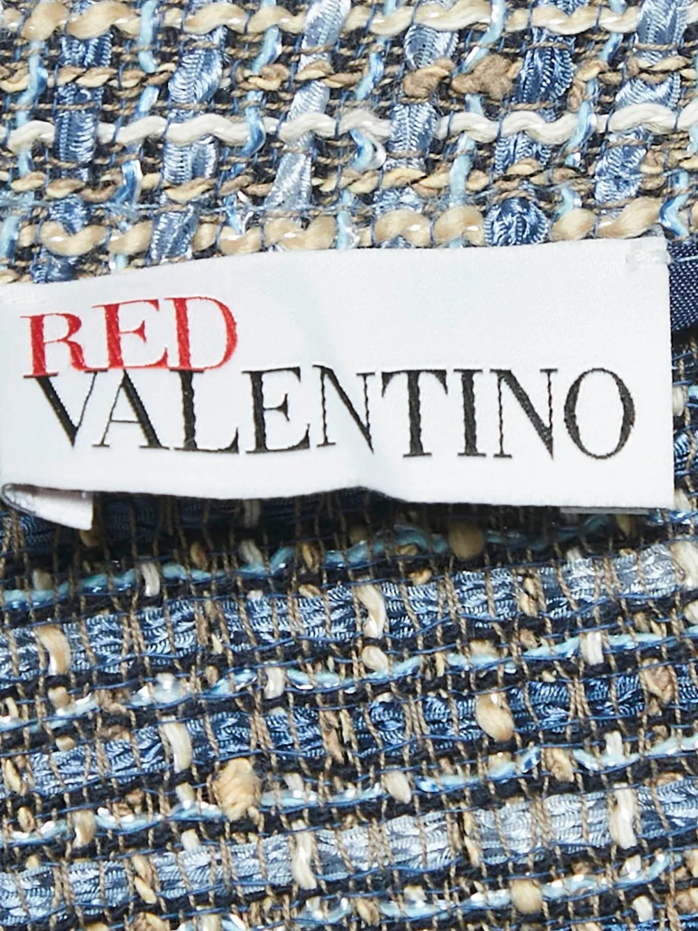 Pre-owned Red Valentino Vintage Tweed Skirt In Blue